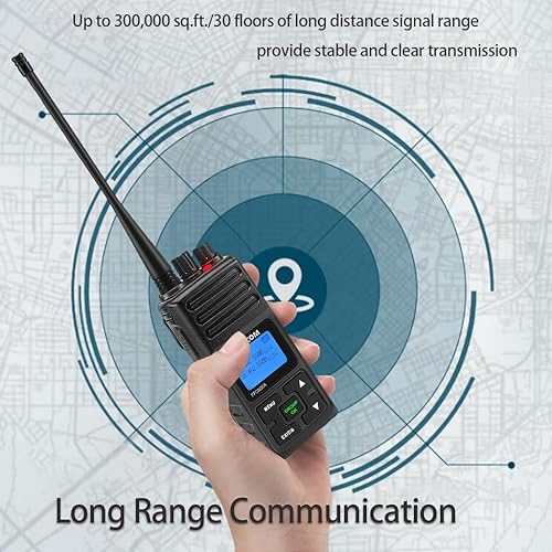 Miniatura 2 de SAMCOM Radio bidireccional con micrófono de altavoz de hombro, radios de 2 vías de alta potencia de 5 W de largo alcance, auricular Walkie Talkie