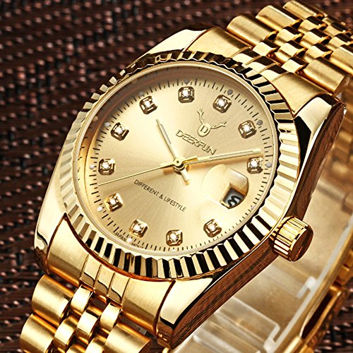 Uswatch DEE 001-25 Fashion Luxury Stainless Steel Calendar Diamond Luminous Waterproof Sports Women Or Men Quartz Watch thumb #2