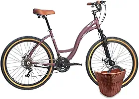 Kit Bicicleta BLITZ Aro 26 Cômodo Alumínio Urbana Sh 21V Freio a Disco + Cestinha e cadeado