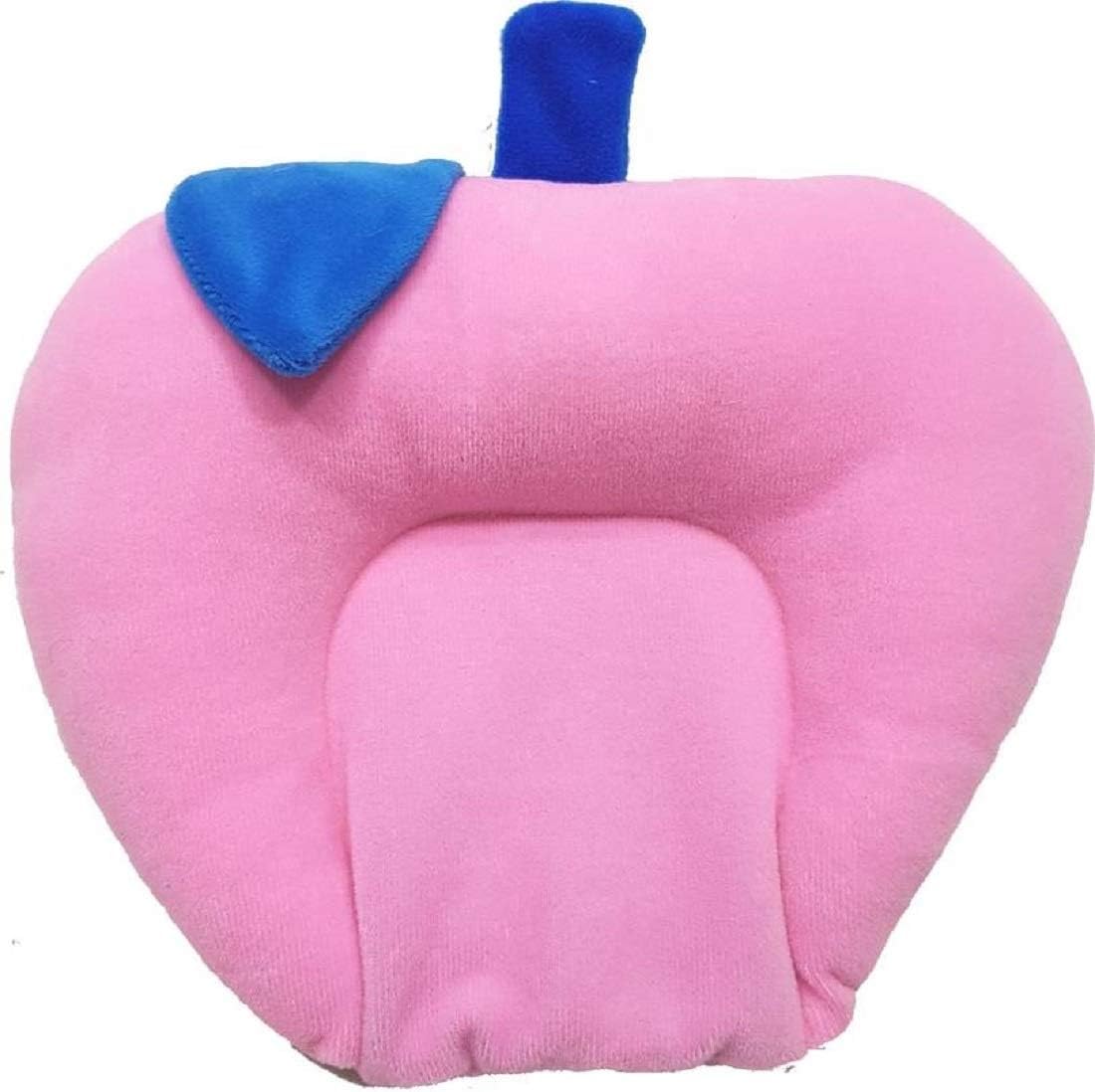 Chote Ustad Apple Shape Soft Velvet Fabric Musterd Seeds Pillow for Newborn Baby's (Pink)