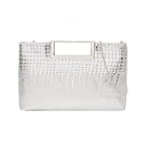 Clutch Purses for Women, Crocodile Pattern Vegan Leather Handbag, Detachable Chain Strap Crossbody Shoulder Bag