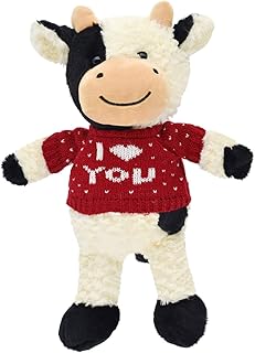 HWD 13'' Soft Cow Plush Dolls Stuffed Animals Toys Gifts for Kids, Toddler, Birthday, Valentines, Christmas (Standing/clot...