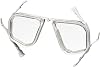 REEF TOURER RA0509 Snorkel Prescription Lens for Underwater Mask, Frame x 1, Set of 2 Lenses, Light Gray -2.0 -6.0