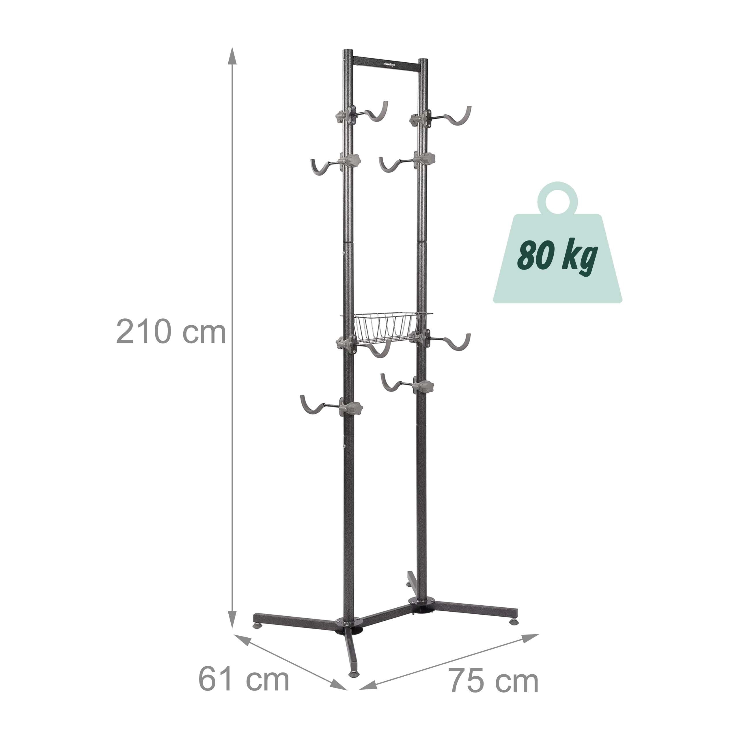 Relaxdays Soporte para 4 bicicletas: MTB, negro
