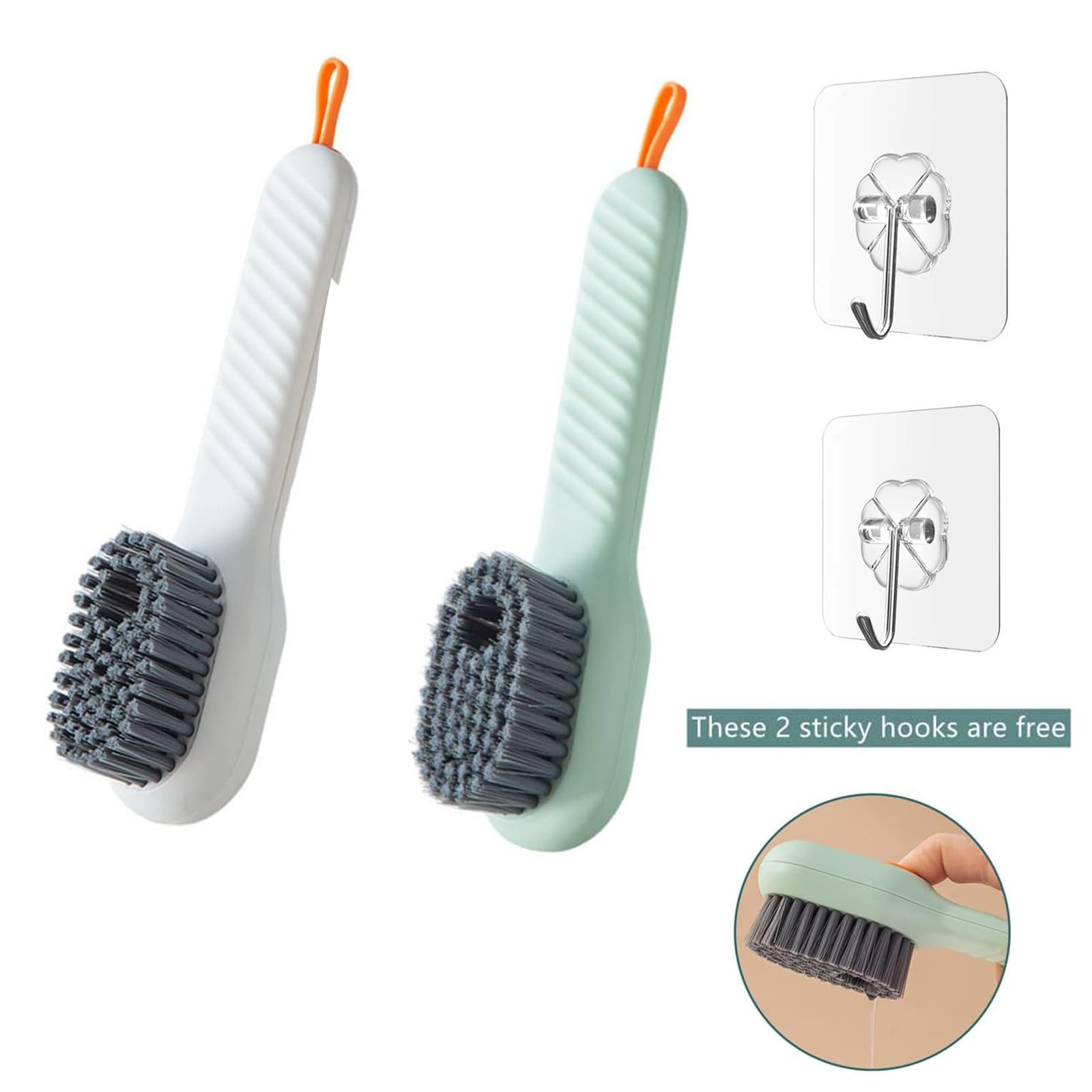 Yolistar 2pcs Brosse pour Nettoyer Les Chaussures,Nettoyant pour Sneakers,Brosse à Chaussures