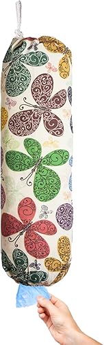 Miniatura 8 de TOGETRUE Soporte para bolsas de plástico, dispensador organizador de bolsas de plástico para montaje en pared, soporte de almacenamiento de bolsas