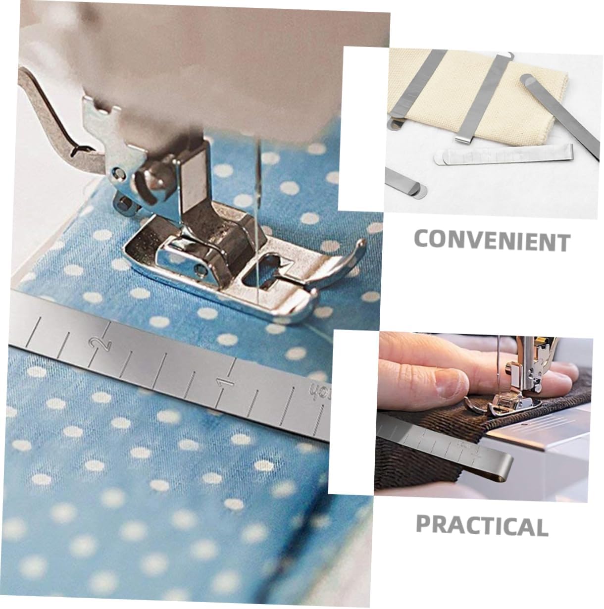 20Pcs Sewing Clips for Quilting and Crafting Stainless Steel Hemming Clips with Smooth Edges Easy to Use Ruler Knitting Clamp for Home Sewing Projects