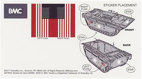 Miniatura 5 de BMC WW2 USMC Amtrac LVT - Vehículo anfibio 1:32 para hombres plásticos del ejército
