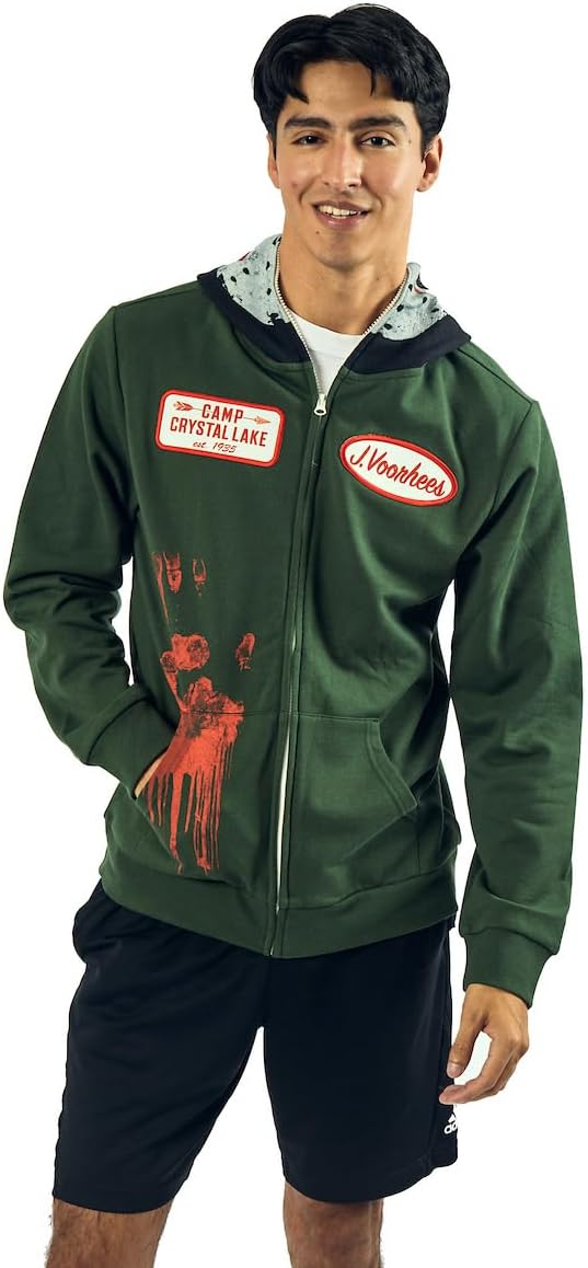 Bioworld Friday The 13th Jason Long Sleeve Men's Green Cosplay Hoodie