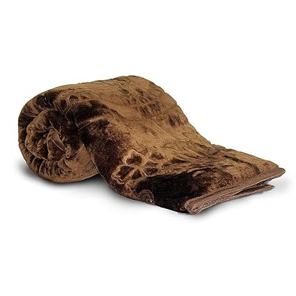 SHREE KARNI EXPORT Brown Single Bed Blanket King Size Heavy Winter Mink Soft AC Room Fleece All Weather Warm kambal (brouwn, Single)
