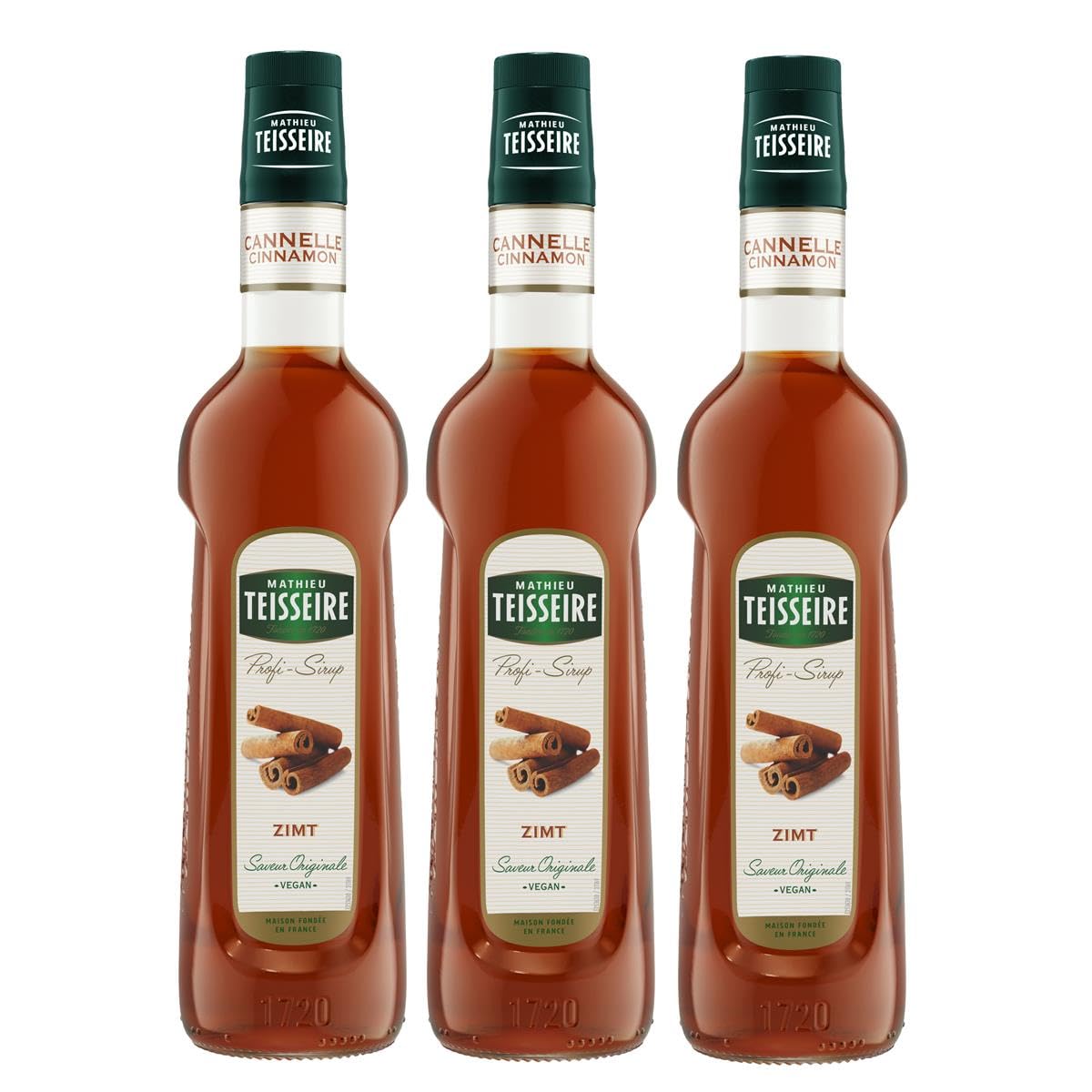 Mathieu Teisseire Getränke-Sirup Zimt 0,7L - Cocktails (3er Pack)