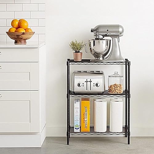 Miniatura 4 de Estante de alambre ajustable de 3 niveles, estantes de almacenamiento de metal de 3 niveles con certificado NSF, unidad de estantería de alambre