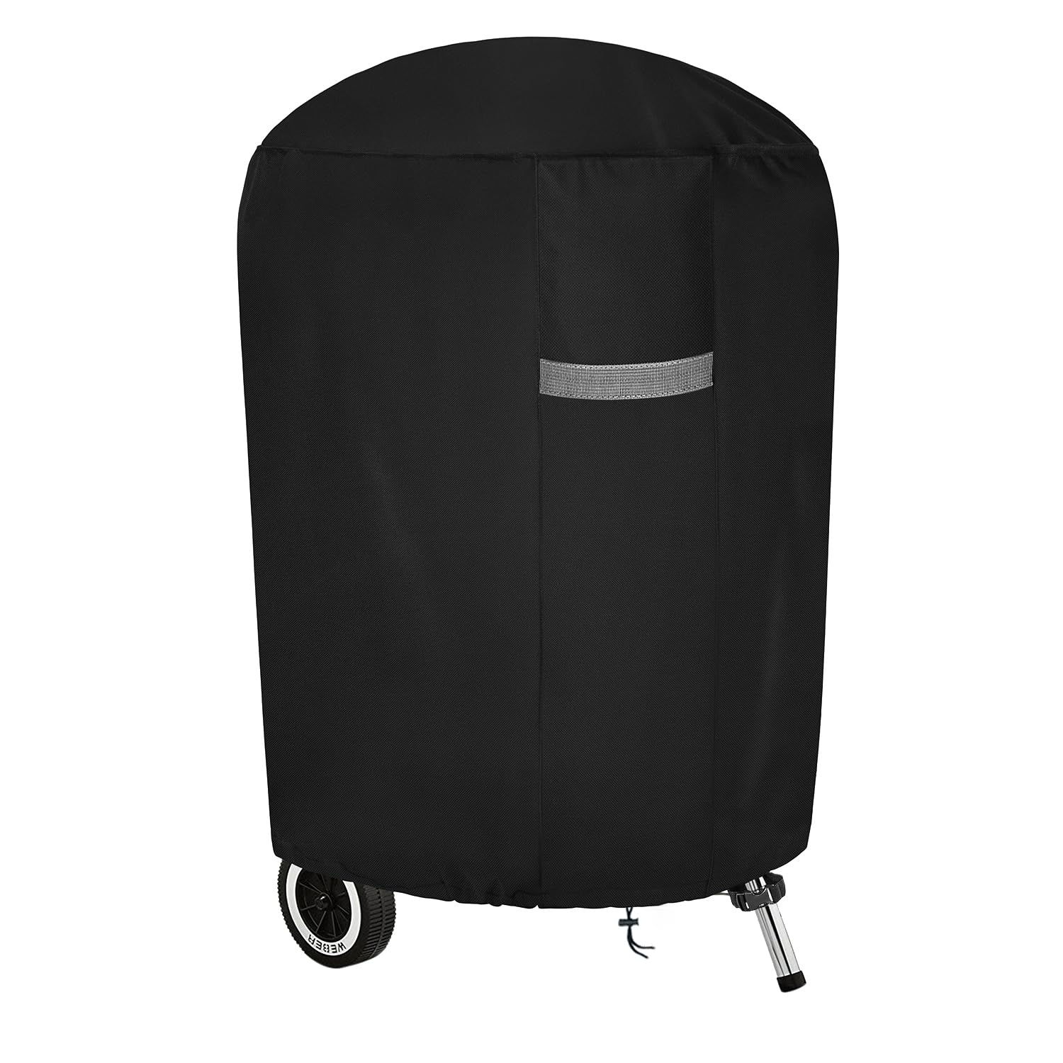 Dokon Kettle BBQ Cover with Air Vent, Waterproof, Windproof, Anti-UV, Heavy Duty Rip Proof 600D Oxford Fabric Grill Barbecue Cover, Round (Ø71 x 68cm) - Black