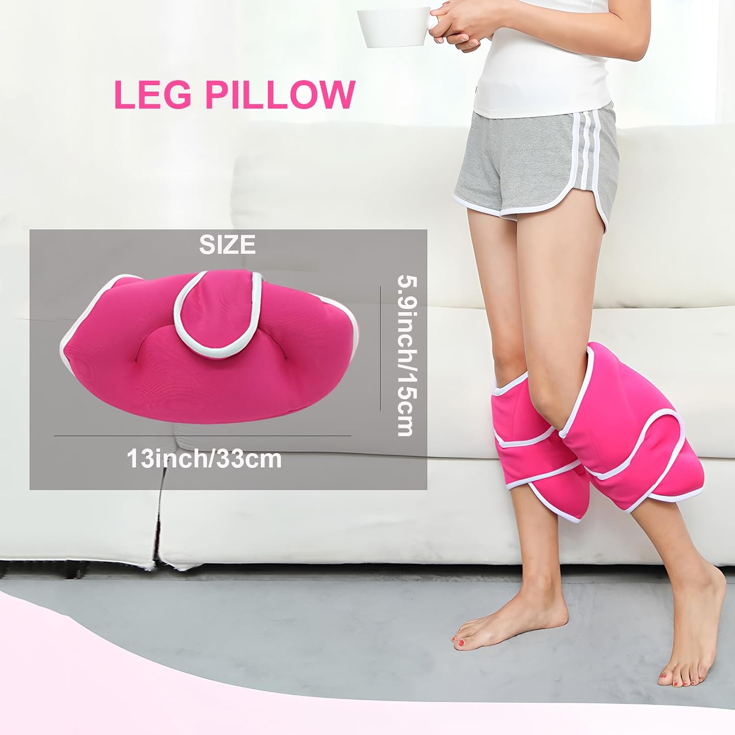 Leg Pillow - Knee Pillow for Back Sleeping, Leg Elevator Cushion, Calf Pillow, Multifunctional Support
