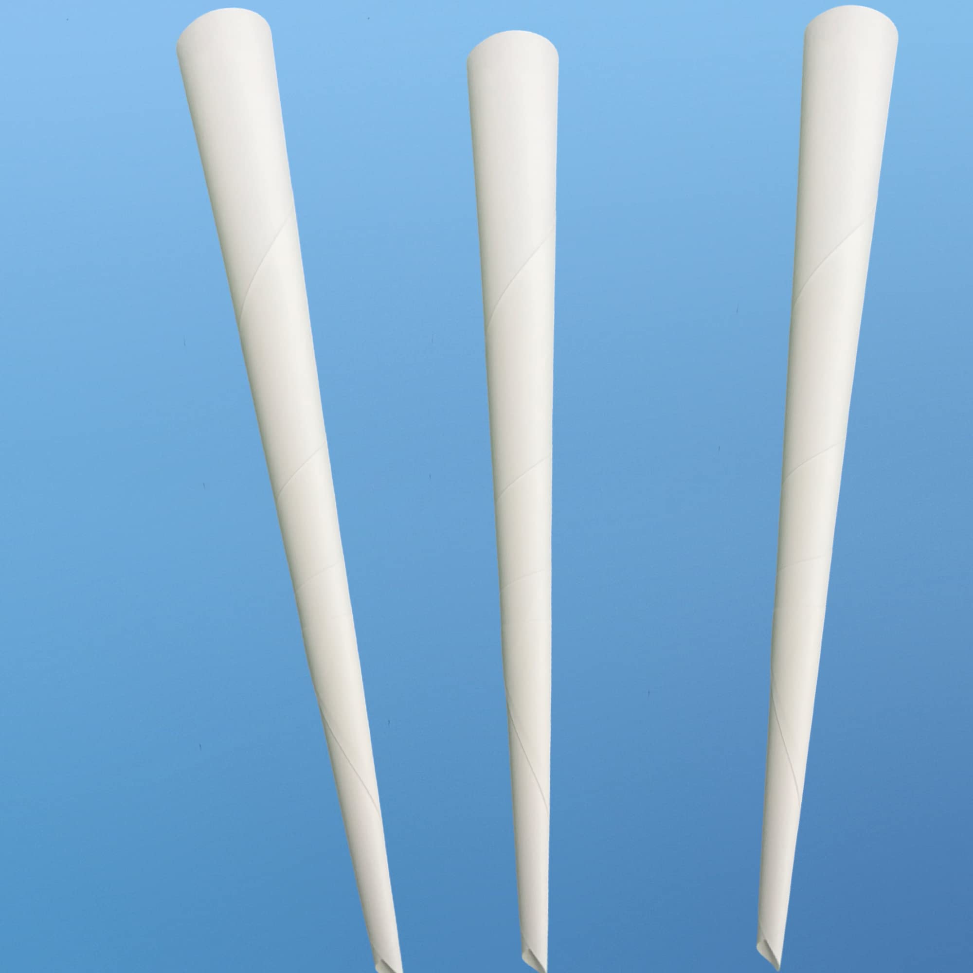 Photo 1 of **MINOR SHIPPING DAMAGE**100 Count Carnival King Cotton Candy White Paper Cones 11 3/4" Long For Carnivals Concession Essentials for Fairs Parties (100)