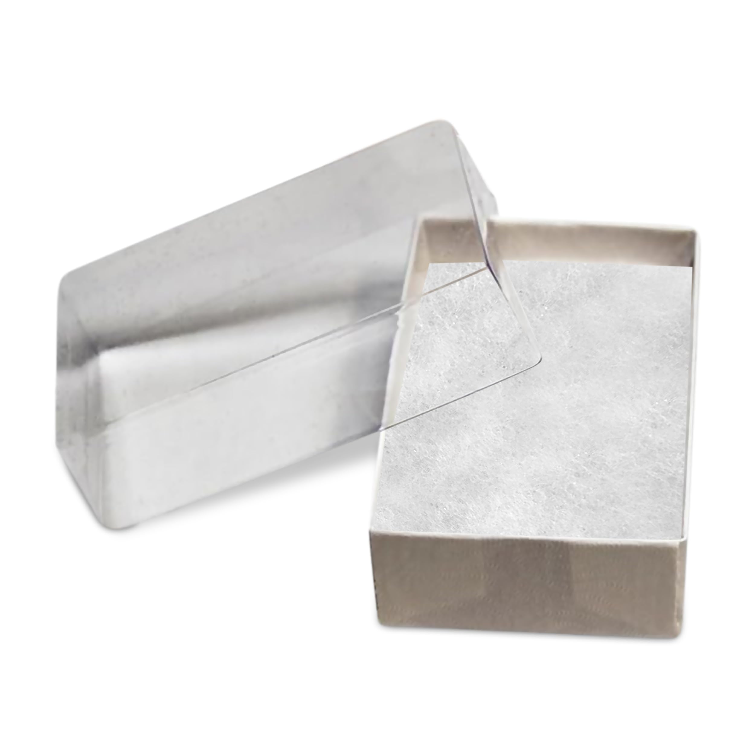 Boîtes à bijoux en papier blanc avec coton | Pack de 25