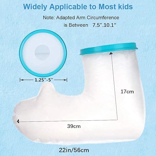 Miniatura 19 de Funda de molde impermeable de medio brazo para ducha, niños, protector de molde reutilizable para brazo de ducha, bolsa de molde para mano, 11