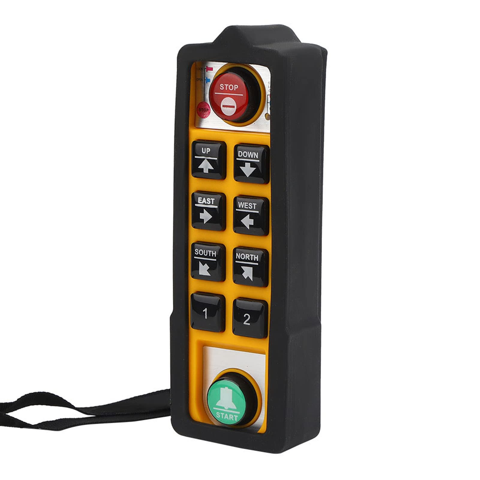 flexman Controller per Paranco a 10 Pulsanti, Telecomando per Paranco Elettrico Industriale con Maniglia Singola, Impermeabile, Resistente Agli Acidi (AC220V)