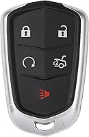 Vista 1 de Funda para llave de coche con entrada sin llave compatible con Cadillac ATS Escalade XTS CTS XT5 2014-2019, para Cadillac CTS Sedán, llavero de 5