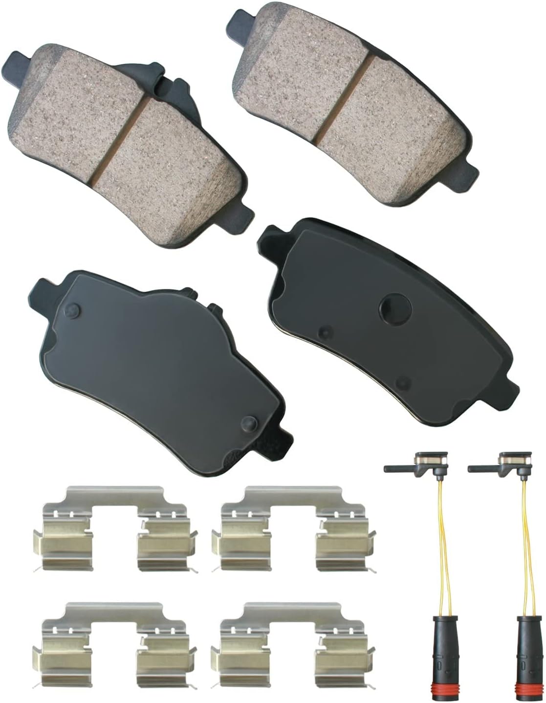 Akebono Brakes - Brake Pad Set - Superior initial effectiveness with no required break-in period, 1 Year limit warranty (EUR1630A), GREY
