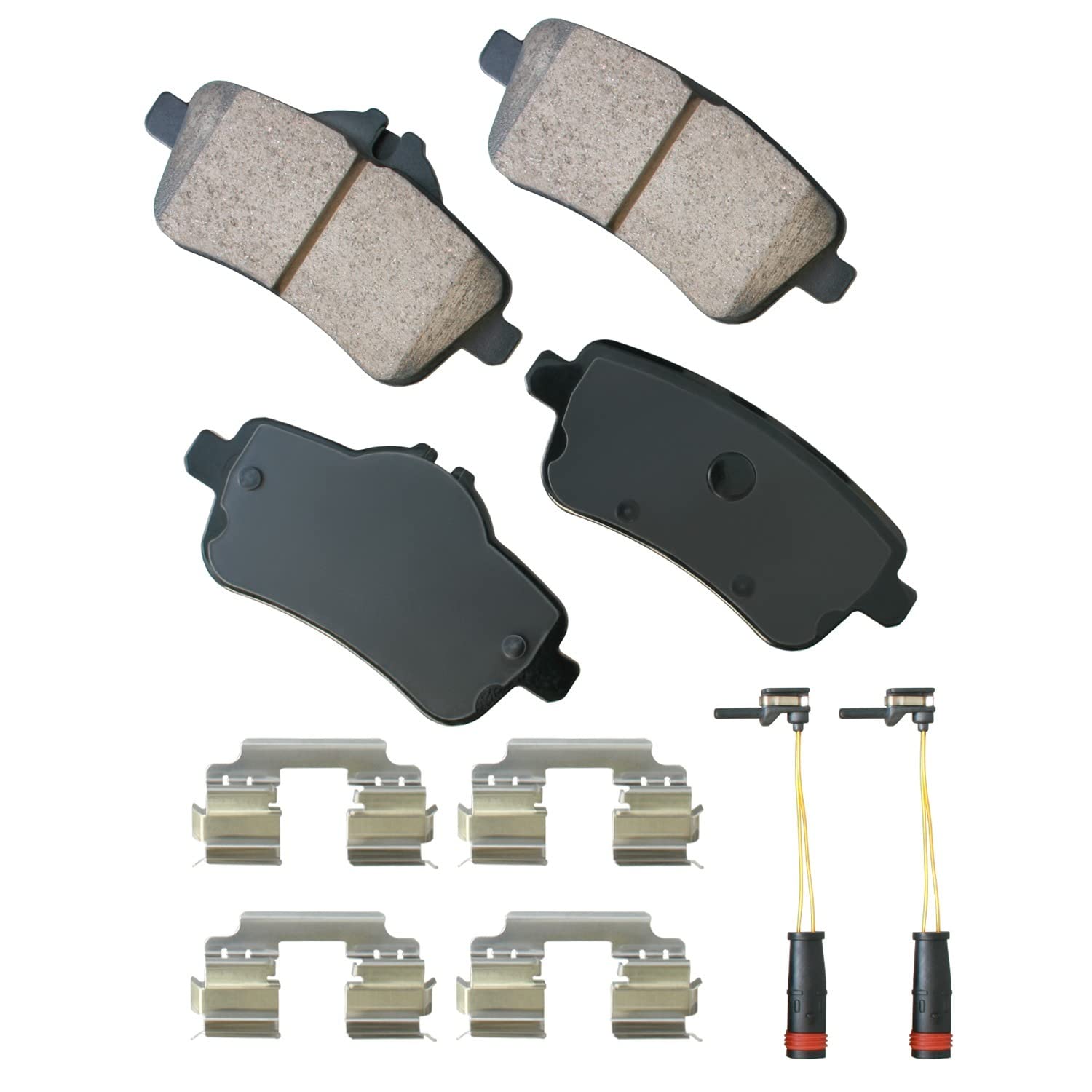 Akebono Brakes - Brake Pad Set - Superior initial effectiveness with no required break-in period, 1 Year limit warranty (EUR1630A), GREY