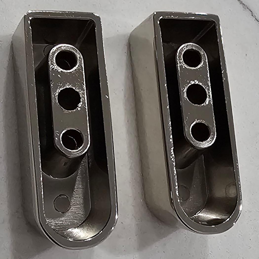 2X Polished Chrome-Plated 1911 Magazine Base Pads Fits All Kim Pro Tac-Mag Full Size .45 ACP 8-Round Magazines