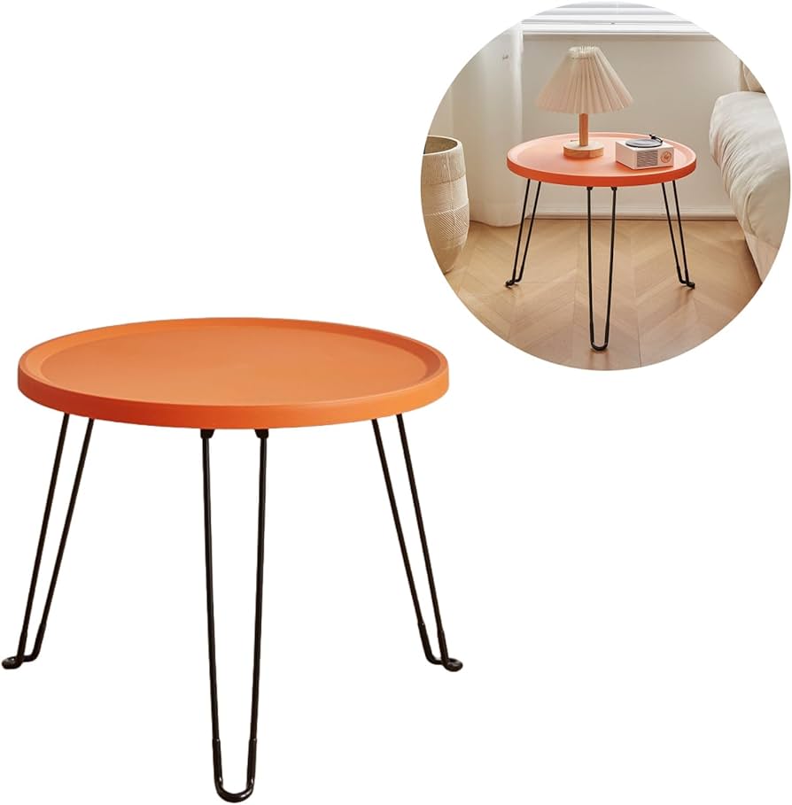 Amazon｜サイドテーブル 折りたたみ 丸テーブル サイドテーブル