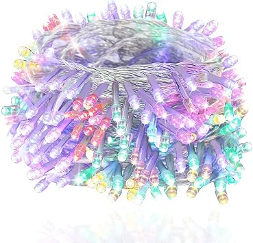FULLBELL Easter Lights 66 Feets 200 LED Easter Decorations Memory Indoor Outdoor Fairy Lights Easter Decor Lights for Spring Home Bedroom Wedding Party Room Decor Multi-Color