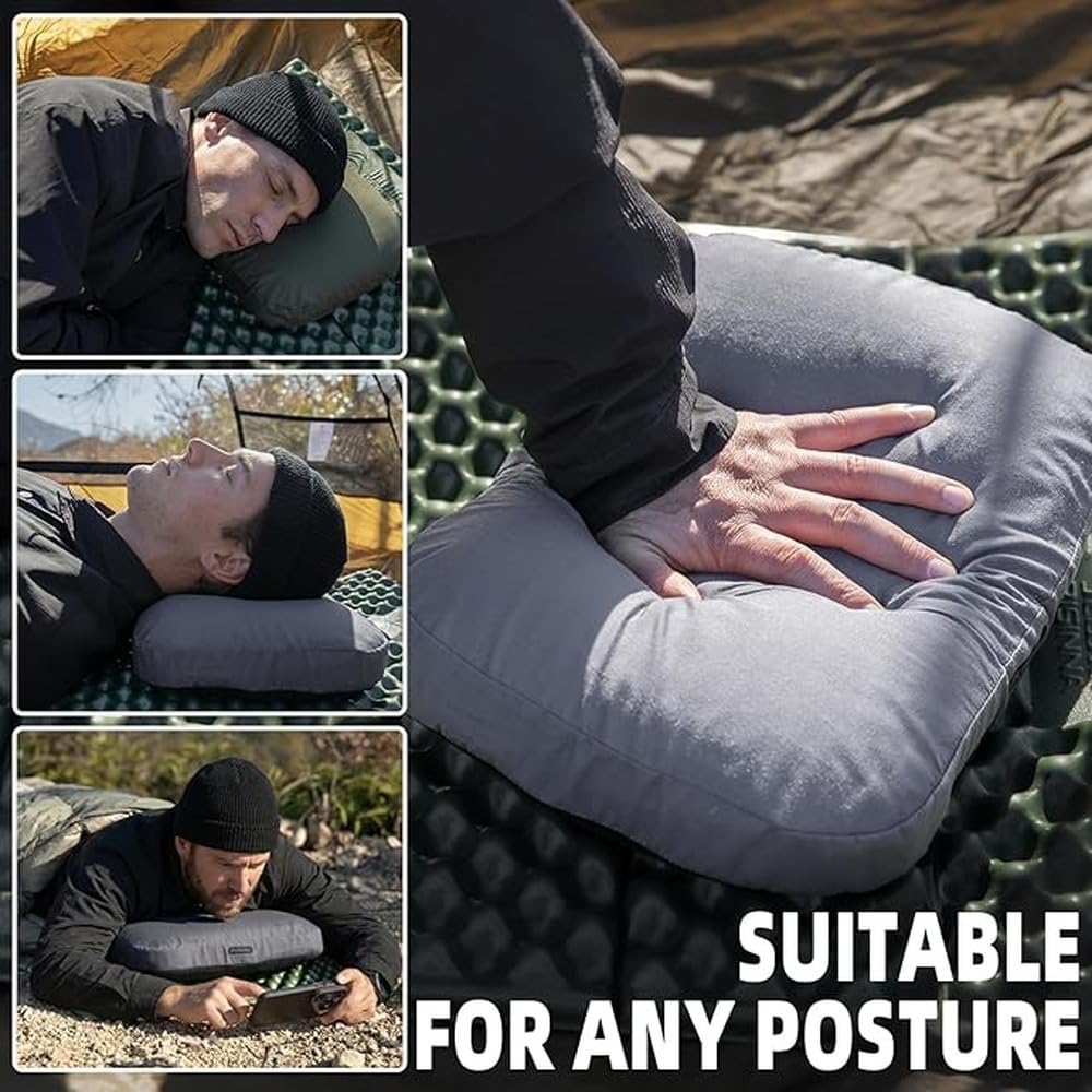 Almohada de Coche, Almohada de Camping, Espuma,Verde