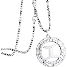 555Jewelry Stainless Steel Horoscope Zodiac Sign Necklace Pendant for Men & Women