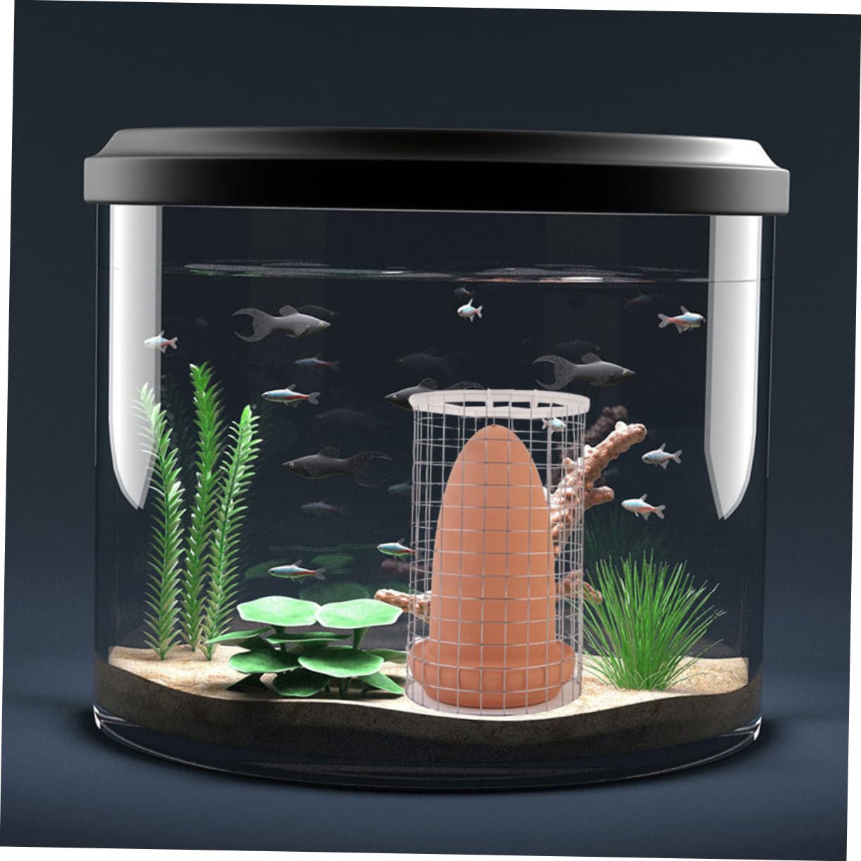 WOONEKY Conos Divisor para Ángel de Cerámica de de Peces Camarones Cría y Usar de Pecera Material de Barro y Diseño Fácil de Acuario para Granjas de Cría y Acuarios