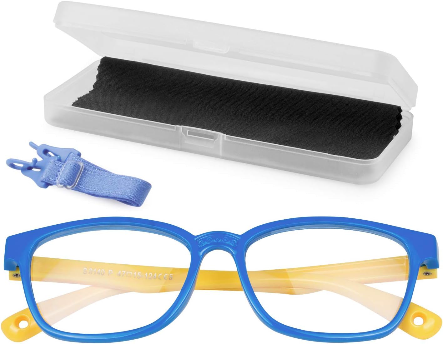 KinCam Kids Blue Light Blocking Glasses Anti Glare Lens Lightweight Frame Computer Eyeglasses for Boys and Girls
