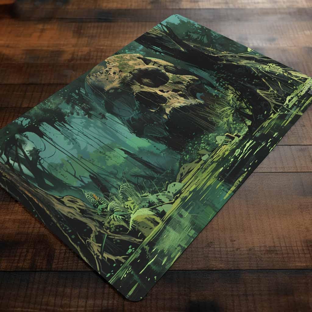 Swamp of Shadows (Bords Cousus) - Tapis de Cartes Magic - Tapi de Jeu - Playmat pour Jouer à MTG, Le Seigneur des Anneaux, TCG - Tapis de Jeu de Société