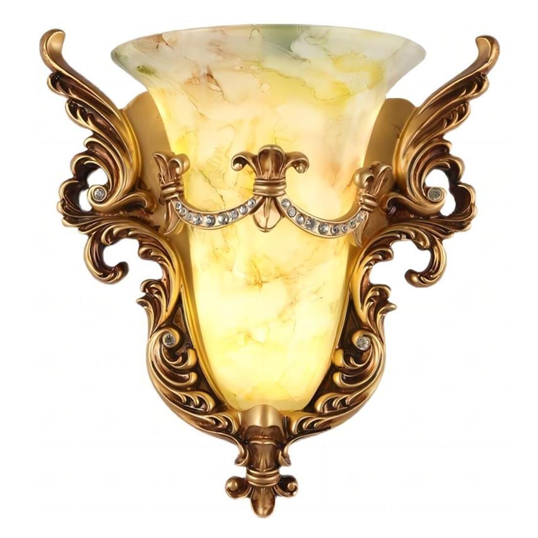 TCHAUSGZUS Vintage Nordic Macaron Wall Sconce Antique Indoor Up and Down Wall Light Fixture for Living Room, Hallway, and Bedroom(Antique Color)