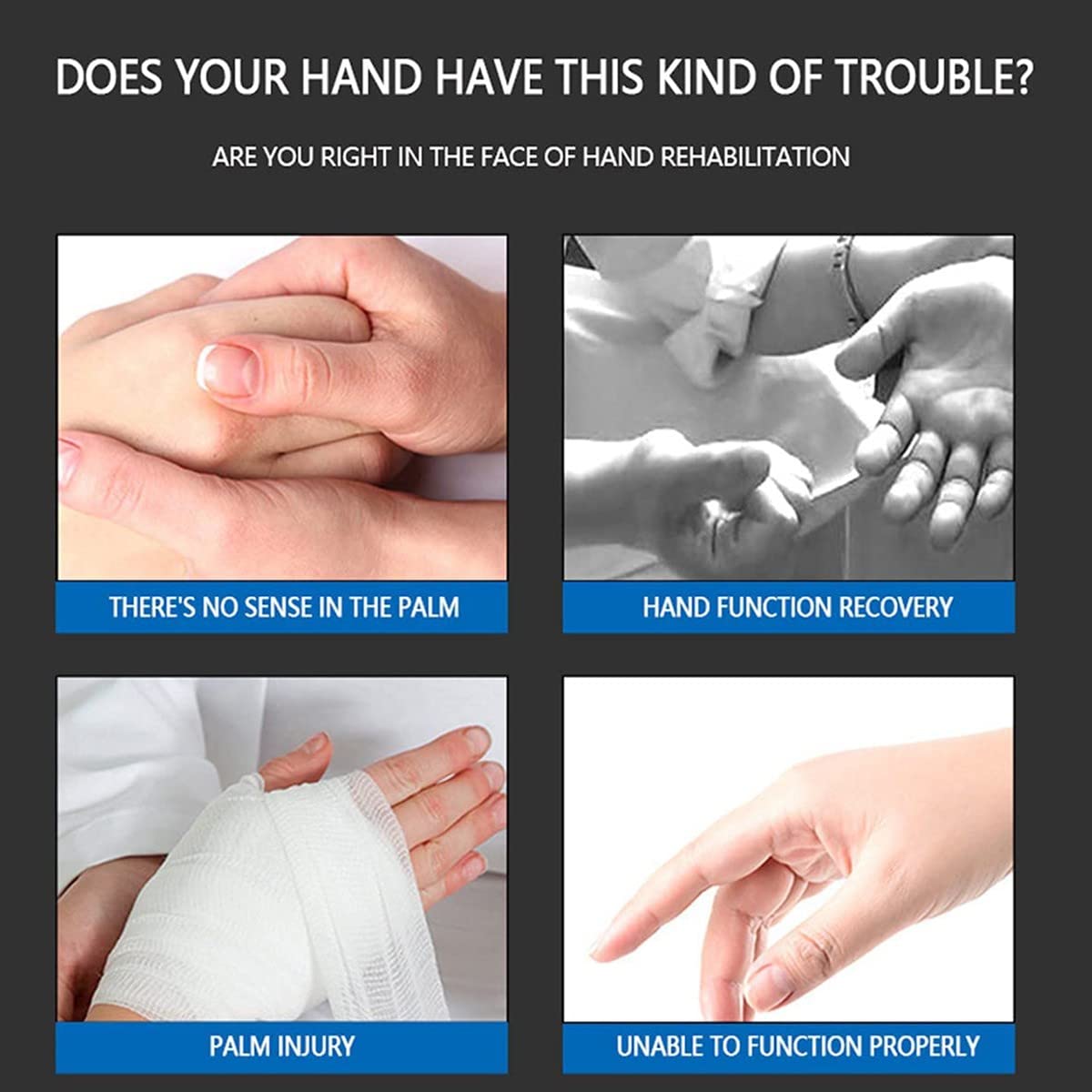 Tutore per Raddrizzare Le Dita per la Disfunzione della Mano, Inferiori Training Finger Ortesi per Lctus Emiplegia Pazienti Tendini Esercizio righthand,Large