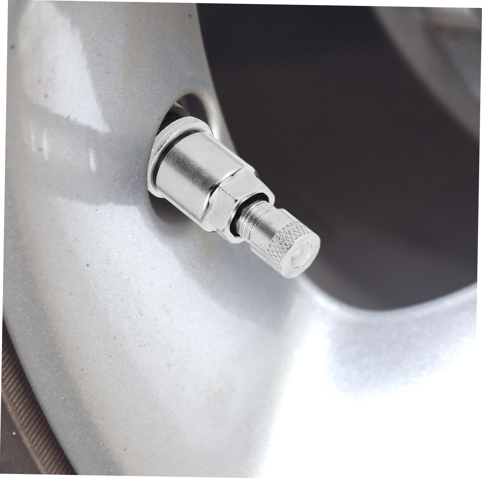 Lot de 10 Tiges de Valve pour Pneus de Voiture en Acier 45 Résistant à l'usure, Argentées, sans Fuite d'air, Adaptées pour Pneus Tubeless et Camions