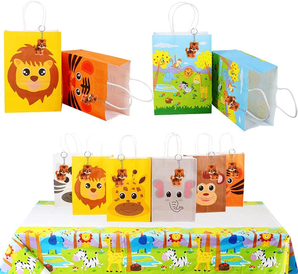 iMagitek 40 Pack Tiger Keychains Safari Animal Keychains for Tiger Themed Party Decorations, Jungle Safari Party Supplies, Birthday Gifts, Tiger Lover Gifts
