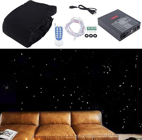 Miniatura 7 de Fondo LED de 9.8 ft x 13.1 ft, telón de fondo blanco con estrella LED con control DMX ignífugo para bodas, fiestas, DJ, eventos, espectáculos de