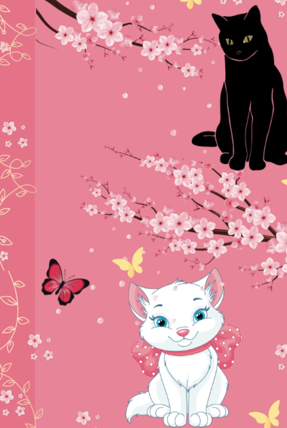 Journal intime chat de style girly pour confier ses secrets au quotidien