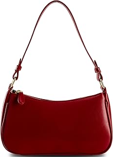 Miowote Shoulder Bags for Women Leather Hobo Sling Tote Handbag Retro Clutch Purse with 2 Removable Straps and Zipper Closure