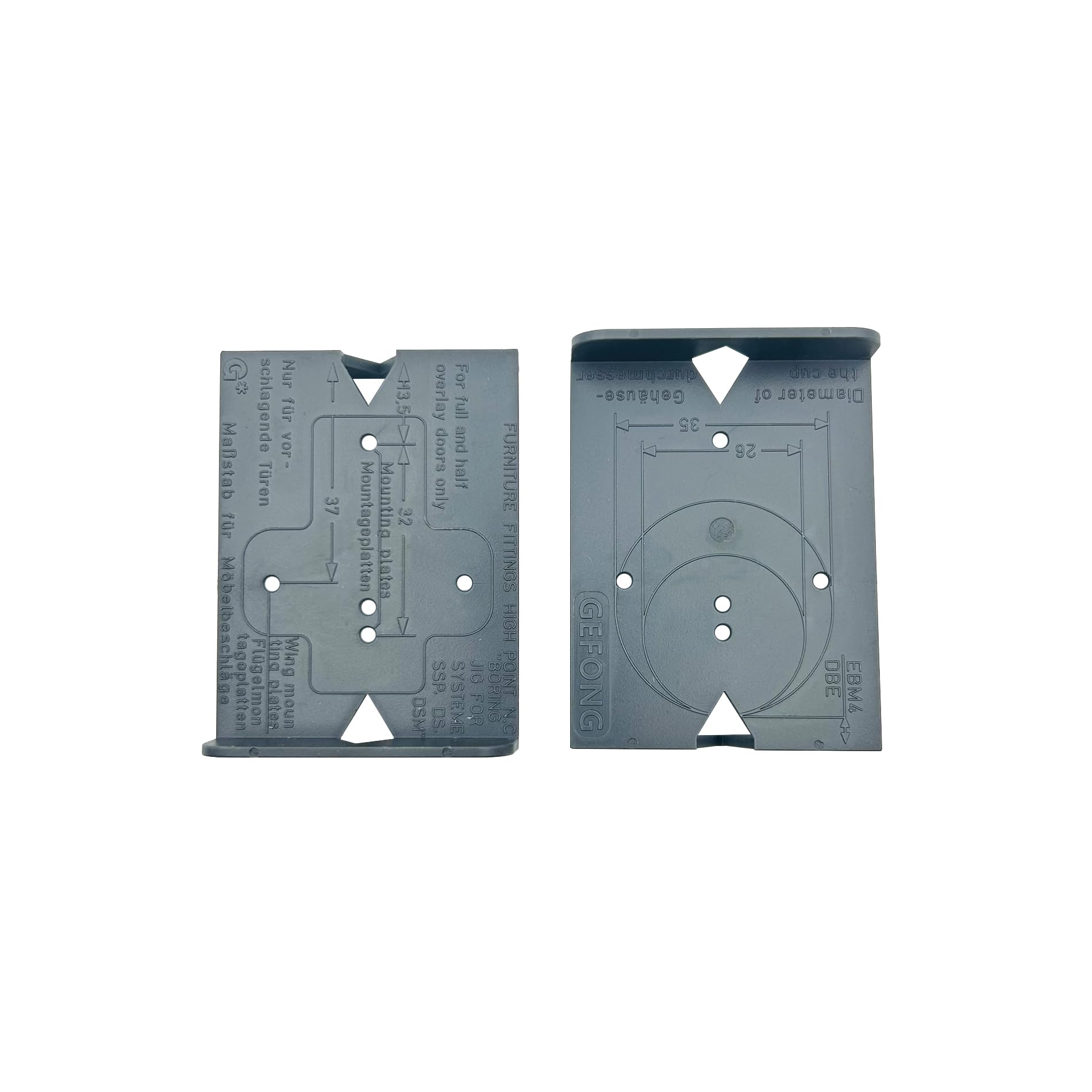 Bisagra Plantillas de Marcado de Orificios para Placas de Montaje Plantilla de Perforación Copa de 26 mm y 35 mm para Puerta de Armario Cocina Armario de Baño 2 Piezas