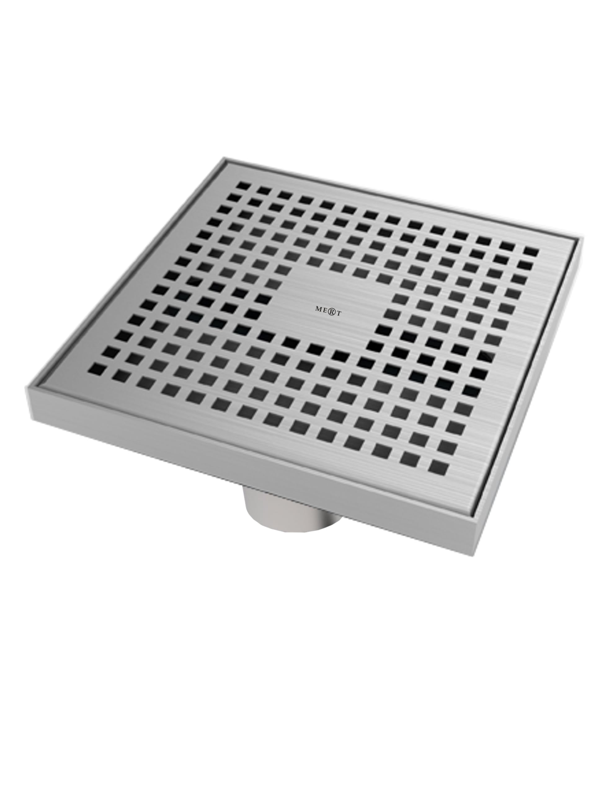 Bodenablauf 300x300 mm Edelstahl – Duschablauf mit Geruchsverschluss – Ablaufgarnitur begehbare Dusche – Edelstahlrost