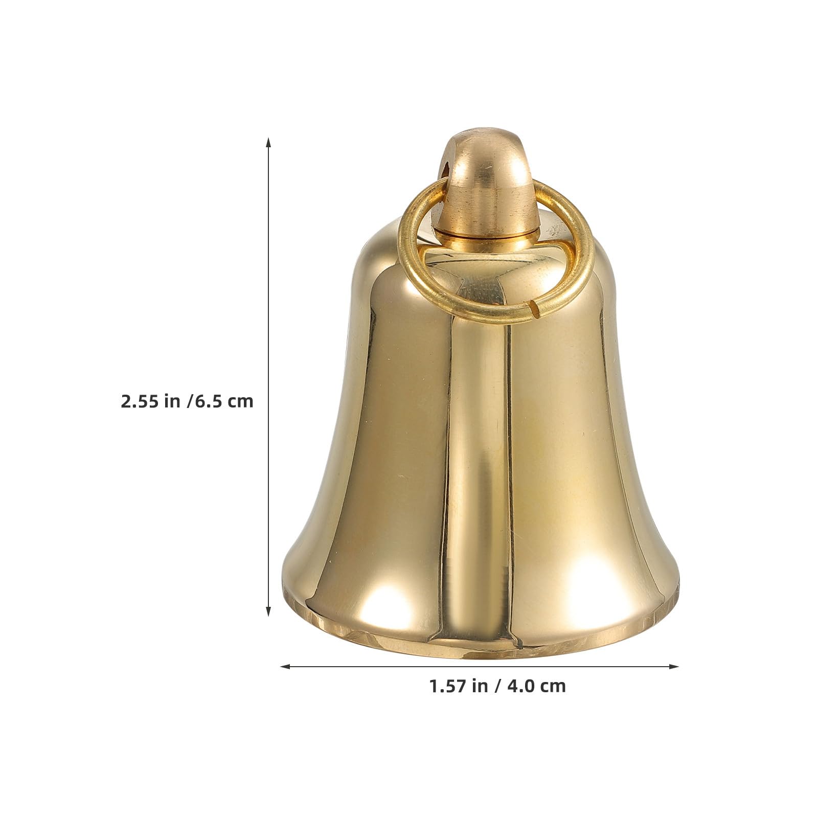 Homoyoyo 2 campanelle di Natale per decorazioni: piccole campane in ottone da 2" per campanelli eolici, campanelli per l'addestramento alla pulizia dei cani, decorazioni per matrimoni