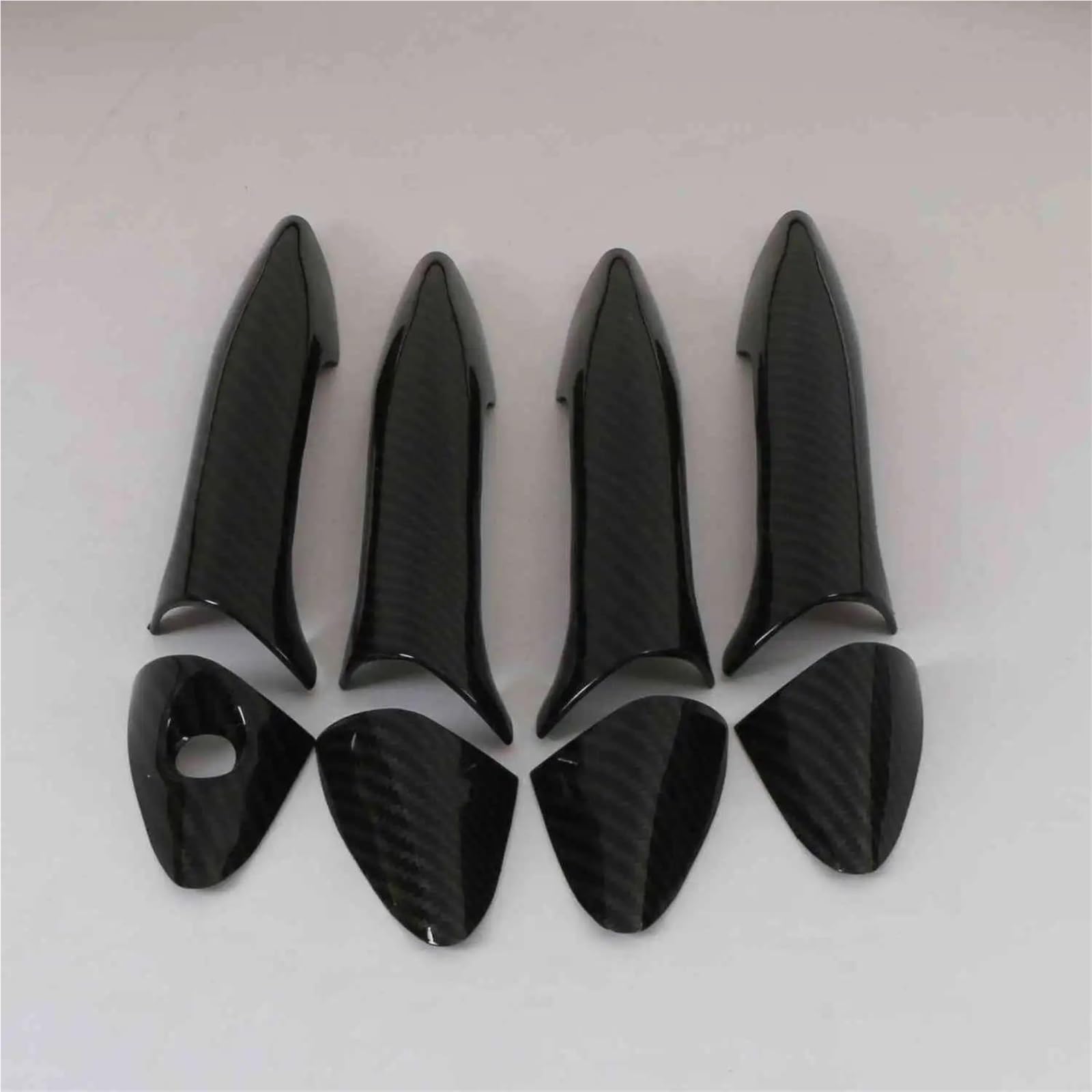 Jtwmty Style 1 For Hyundai I35 I40 2012 2013-2016 Abs Chrome Carbon Black Door Handle Cover Sticker Car Styling Accessories(Style 1)
