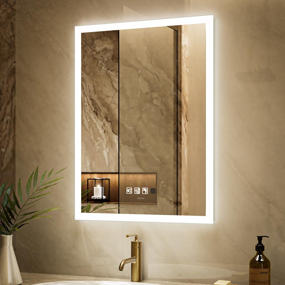 Specchio Da Bagno LED 61x81cm Con Altoparlante Bluetooth E Sensore | GANPE | Dimmerabile, Antiappannamento, IP44 | Montaggio Verticale/Orizzontale - 2