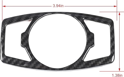 Miniatura 2 de RT-TCZ Cubierta del botón del interruptor de los faros para Ford F150 y Mustang 2015-2022 (grano de fibra de carbono)