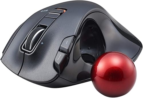 Miniatura 9 de ELECOM EX-G Ratón de Trackball, inalámbrico de 2.4 GHz, control de pulgar, función de 6 botones con seguimiento suave, diseño ergonómico, sensor