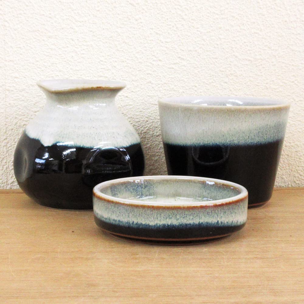 Amazon | 蕎麦猪口 薬味皿 そば徳利 セット 天目白流し 業務用