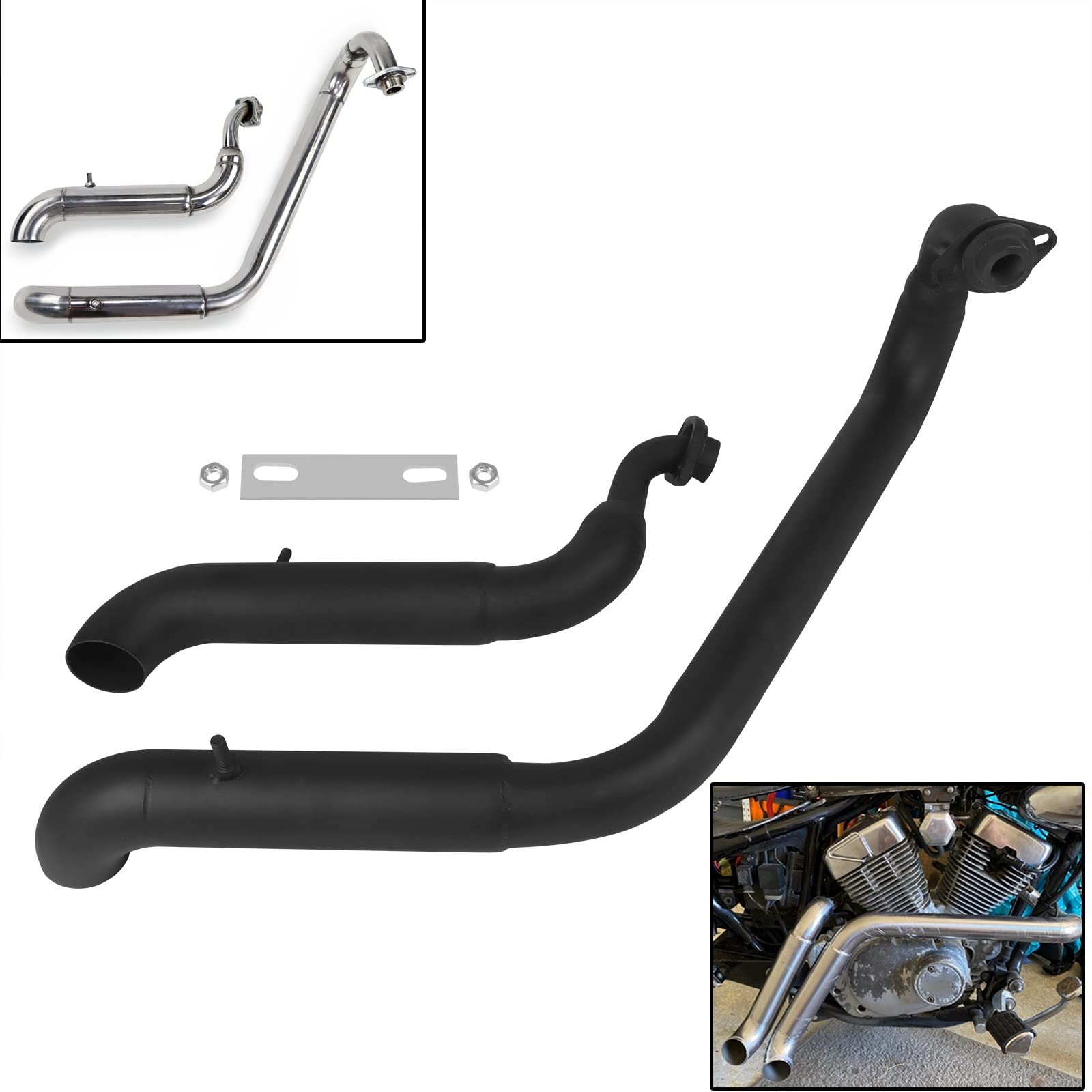 Joint D'échappement 22.5x32.5x3.5 Mm Pour Yamaha XV 125 Virago 1996-1999 - Neuf