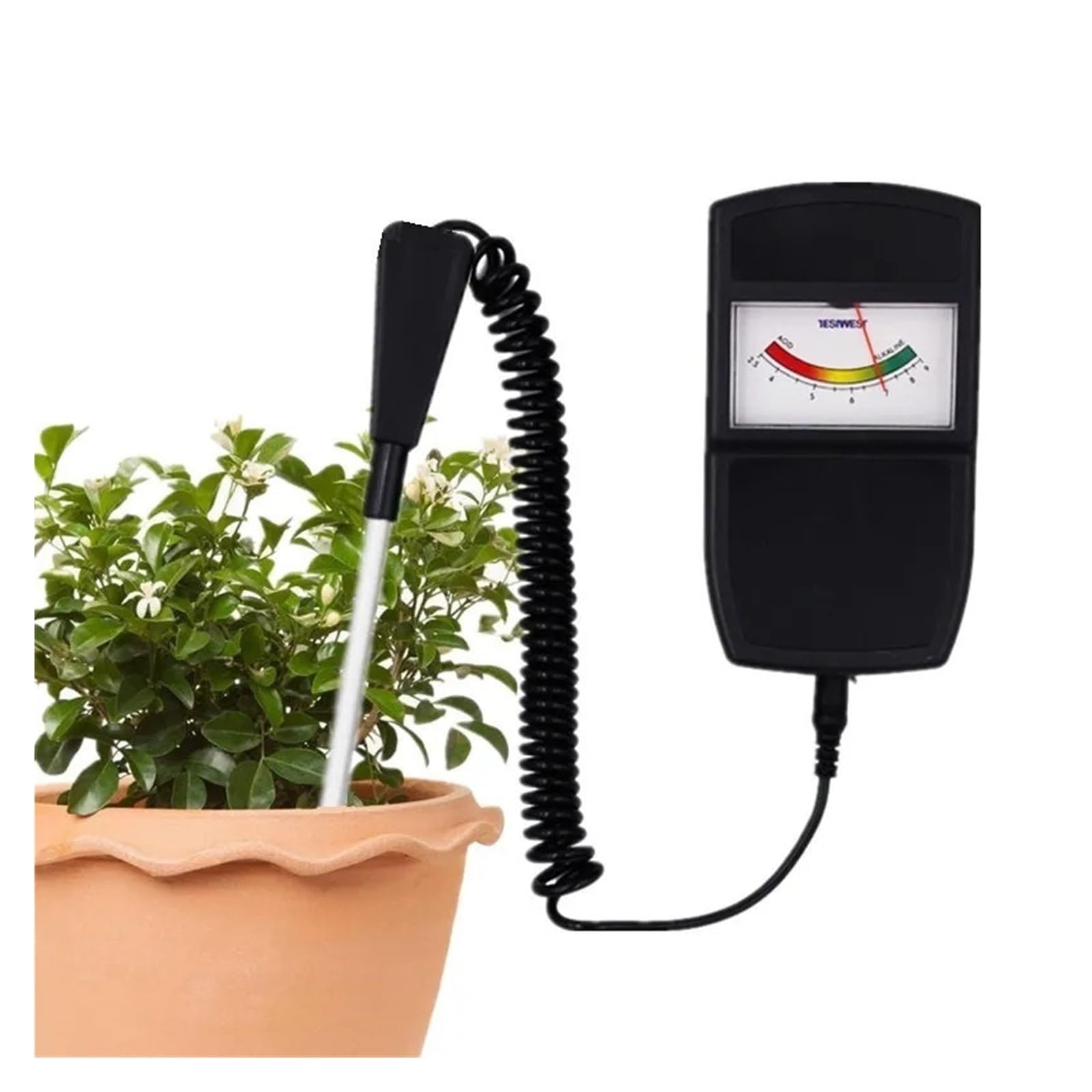 Humidimètre pour Sol, Testeur d'humidité du Sol 2 en 1, pH, acidité, alcalinité, sonde Longue détachable pour Le Jardinage et l'agriculture